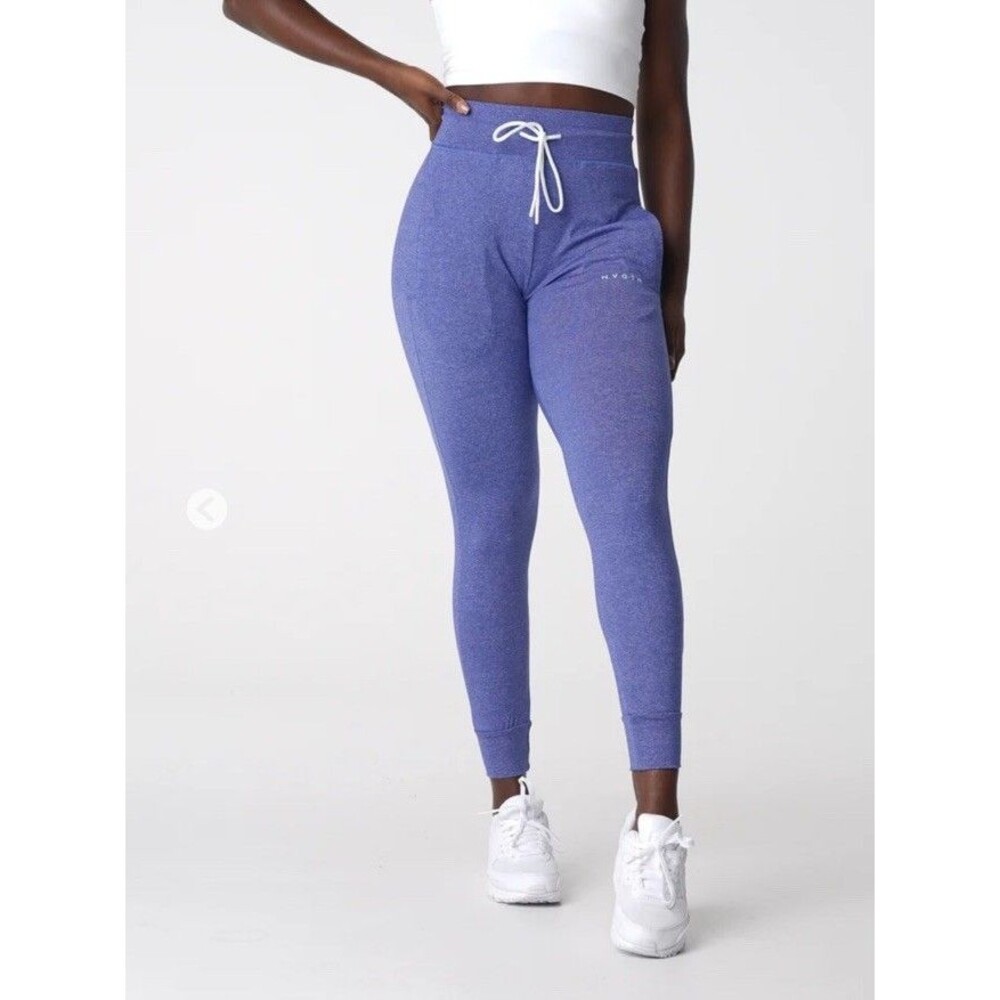 NVGTN Sapphire Blue Joggers High Rise Drawstring Sporty Pants Medium